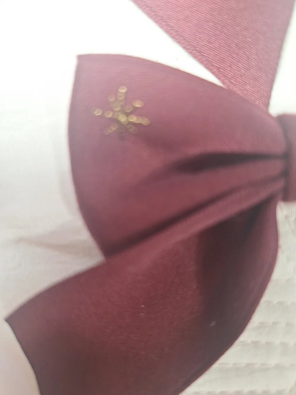 Alice and the Pirates Burgundy & Gold Cross Emblem Hair Bow Clips | Set of 2 |